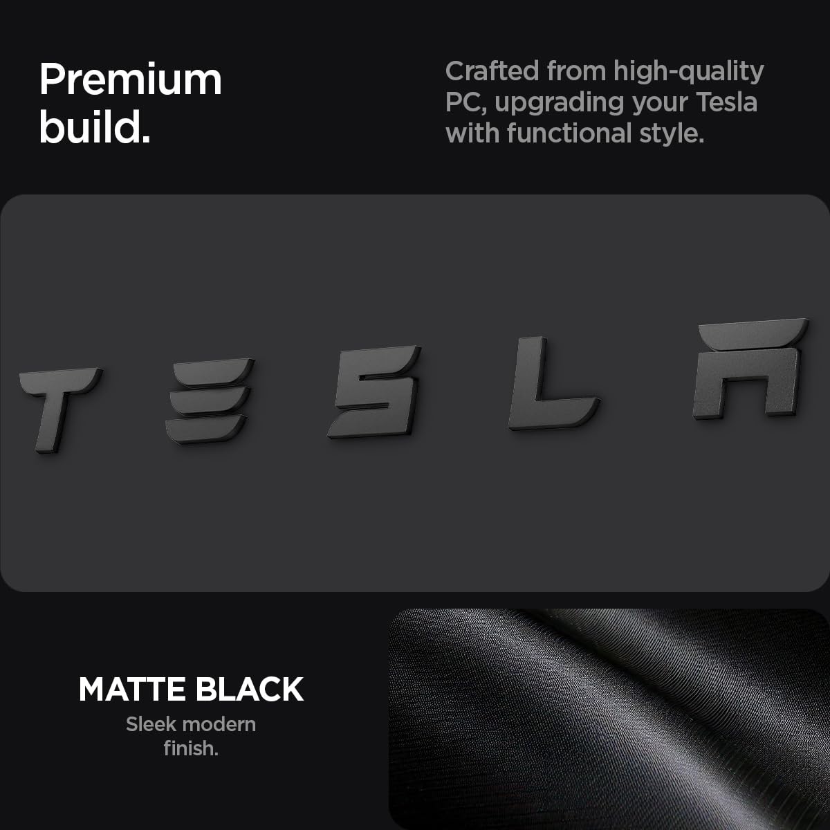 Spigen Tesla Model 3 Highland Rear Emblem Cover Set - Black - image 3