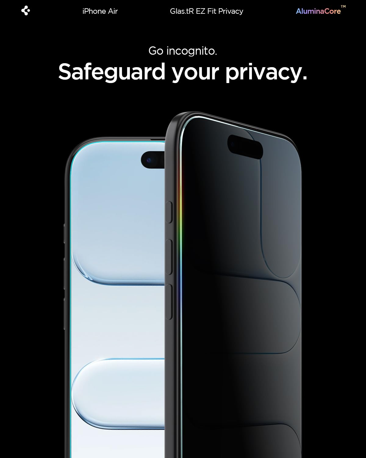 Spigen iPhone Air Screen Protector Glas.tR EZ Fit Privacy - Transparency - image 5