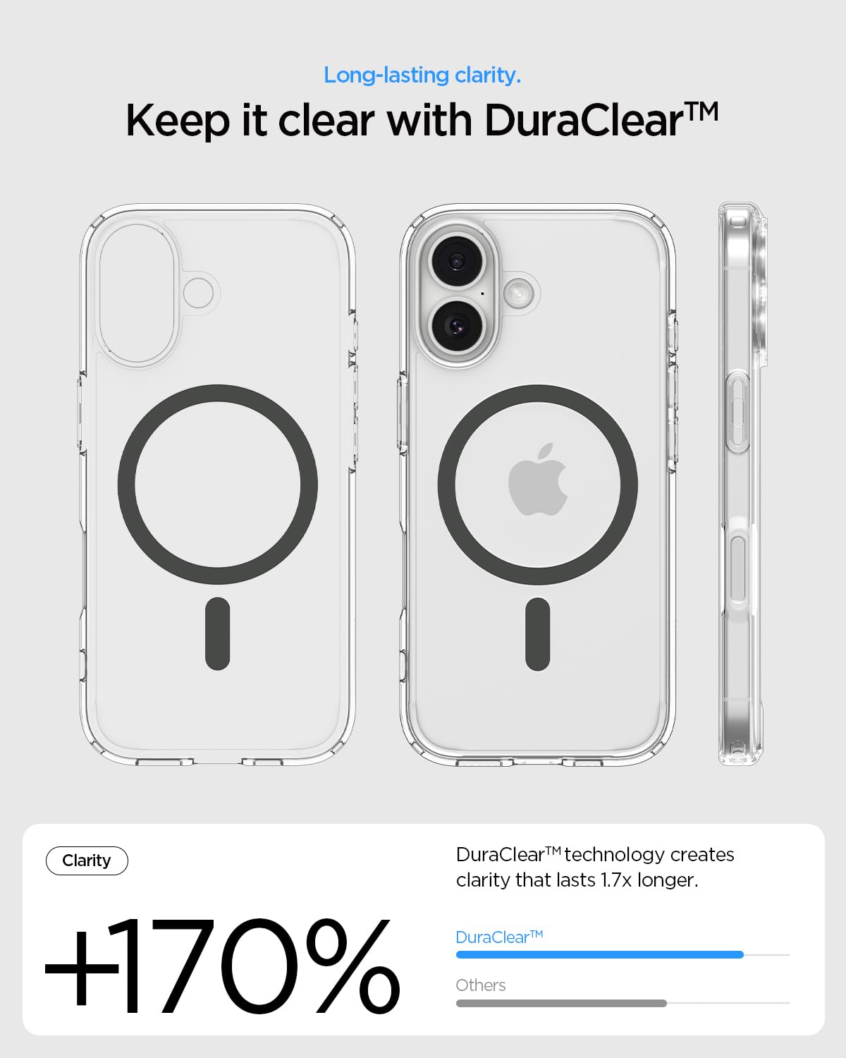 Spigen iPhone 17 Case - Ultra Hybrid (MagFit) - Clear Graphite