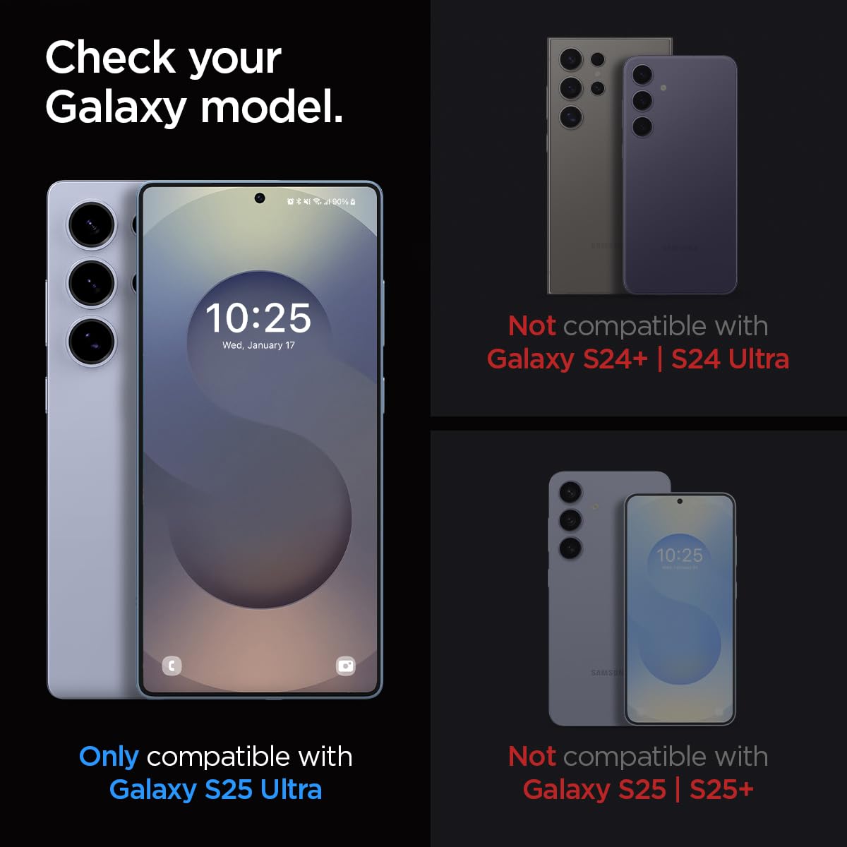 Spigen Galaxy S25 Ultra Privacy Screen Protector - Glas.tR EZ Fit (2 Pack) - Privacy - image 2