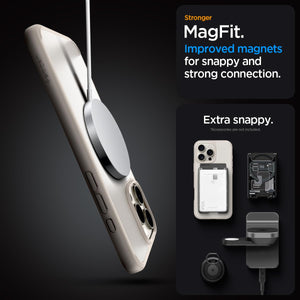 Spigen iPhone 16 Pro Case Ultra Hybrid MagFit - Frost Natural Titanium - image 7