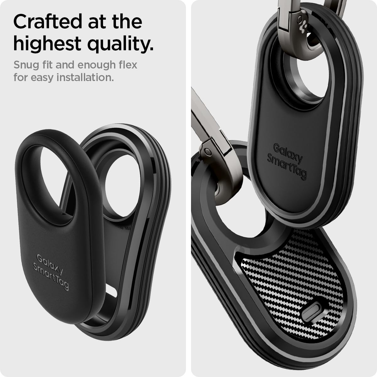 Spigen Galaxy SmartTag2 Case - Rugged Armor - Matte Black image 5