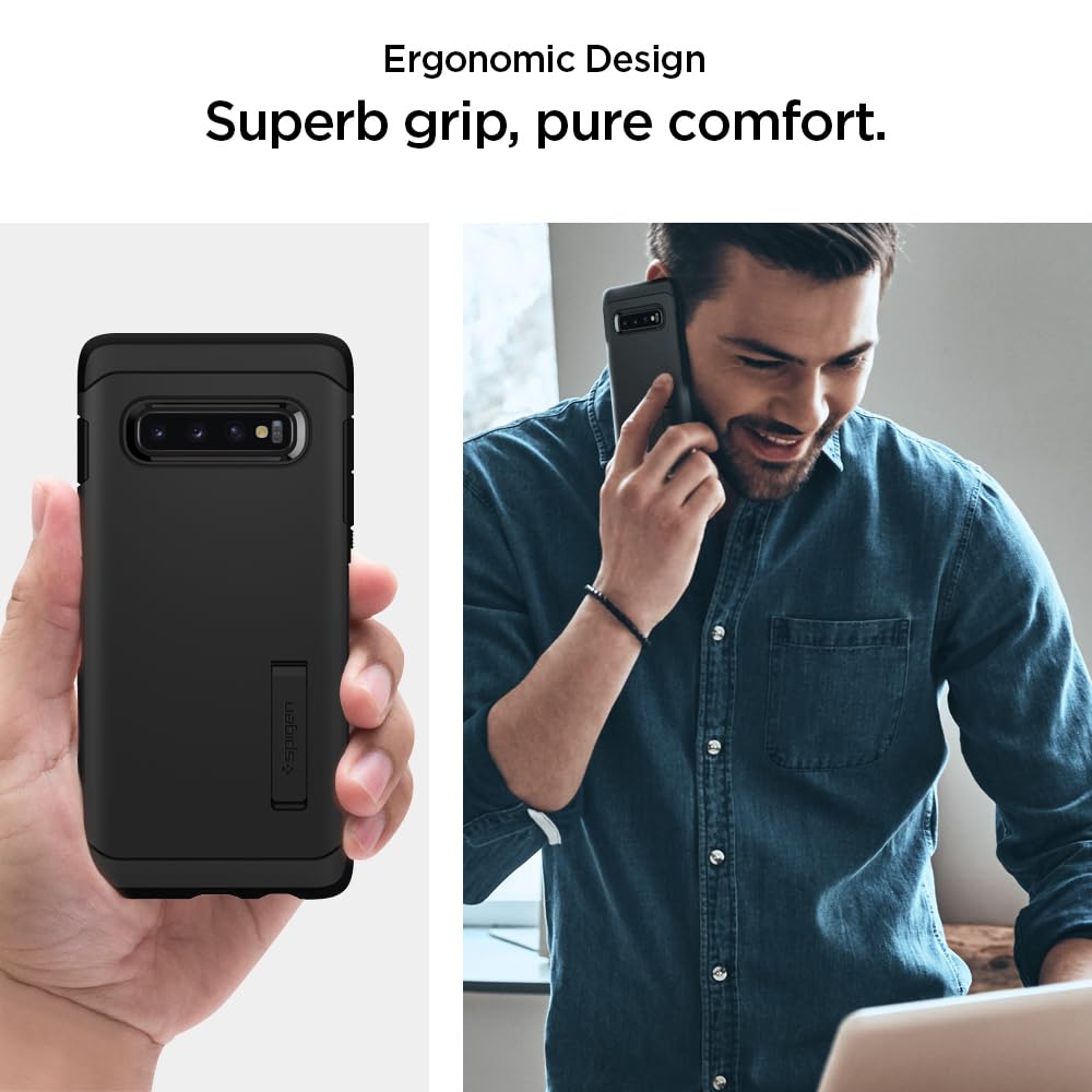 Spigen Galaxy S10 Plus Case - Tough Armor - Black - image 5