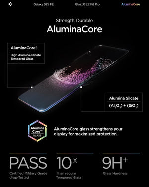 Spigen Galaxy S25 FE Screen Protector - Glas.tR EZ Fit Pro Tempered Glass (2 Pack) - Clear - image 4