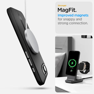 Spigen iPhone 17e / 16e Case Enzo Aramid MagFit - Matte Black - image 5