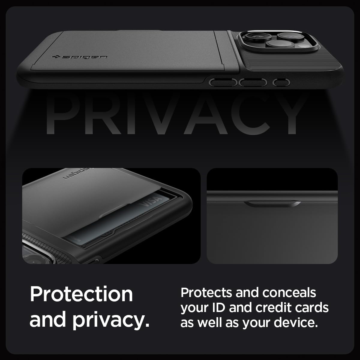 Spigen iPhone 15 Pro Case Slim Armor CS - Black - image 4