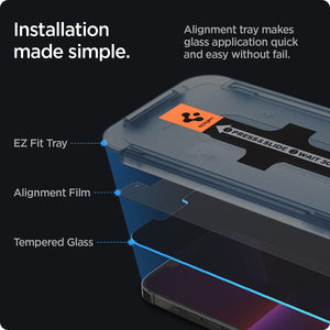Spigen iPhone 14 Plus and 13 Pro Max Screen Protector GLAS.tR EZ Fit Privacy (2 Pack) - Privacy - image 3