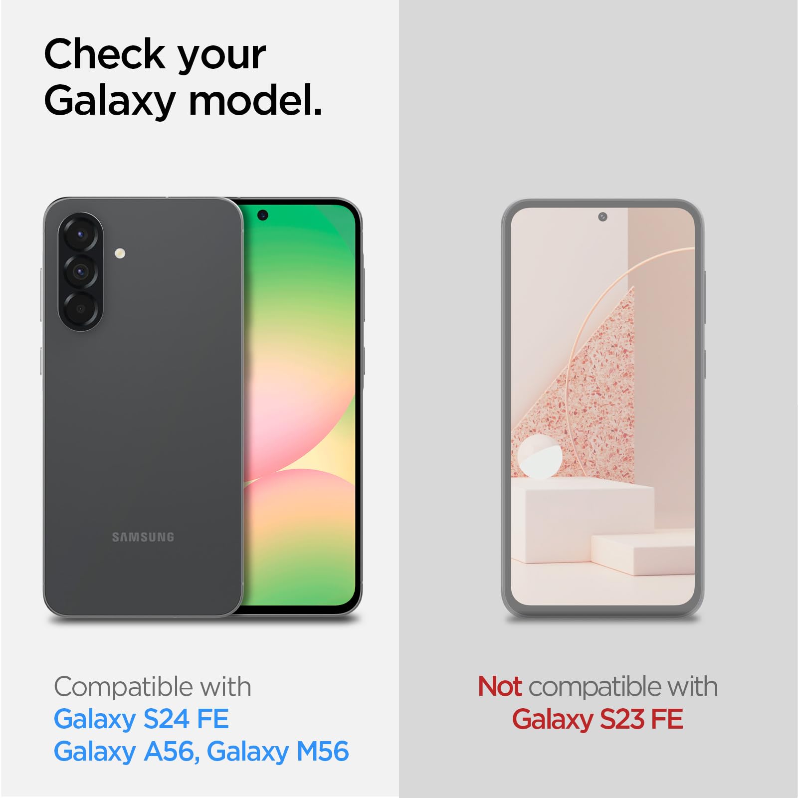 Spigen Galaxy A56 5G / S24 FE Screen Protector - Glas.tR EZ Fit Tempered Glass (2 Pack) - Clear - image 2