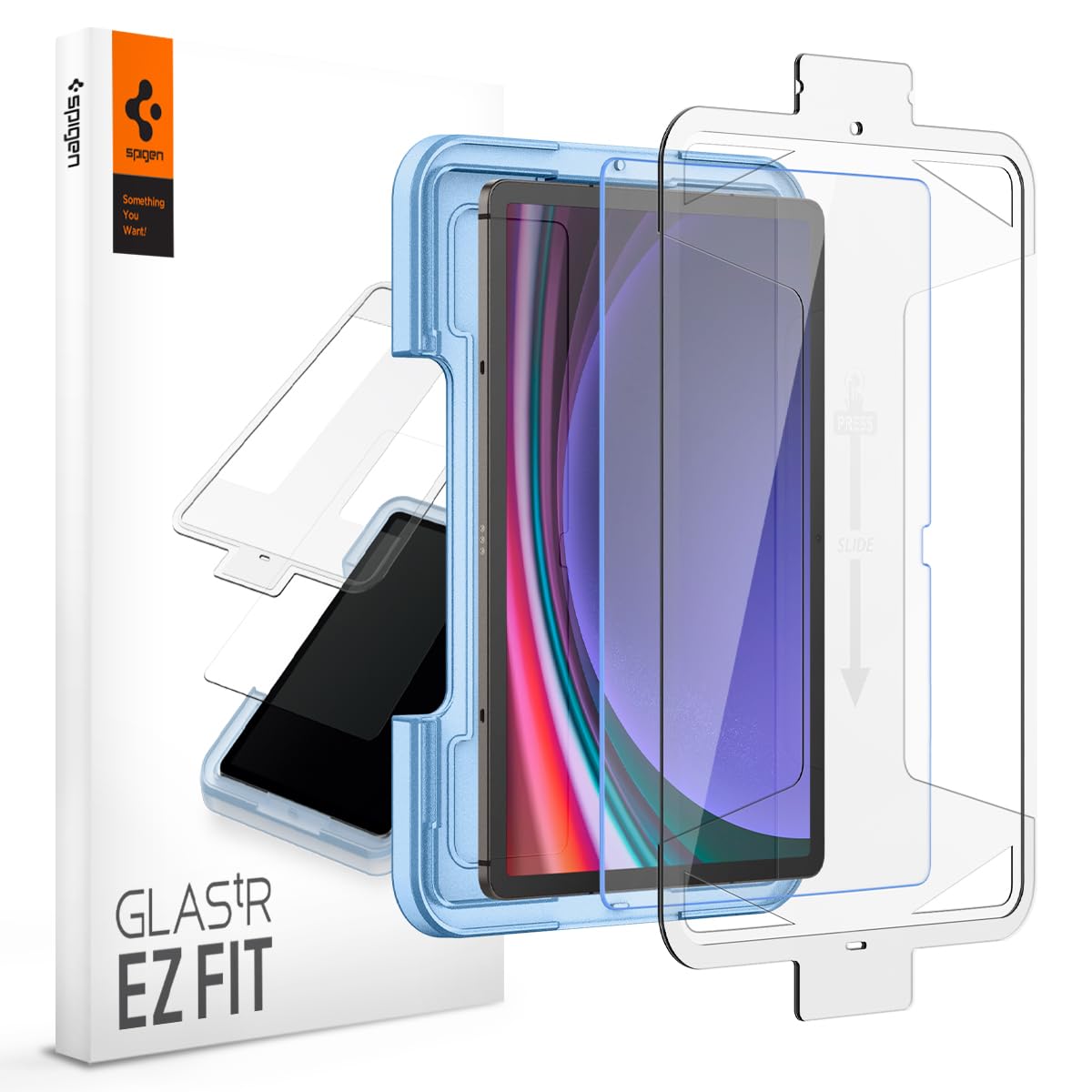 Spigen Galaxy Tab S10 Plus / S9 Plus Screen Protector - Glas.tR EZ Fit Tempered Glass - Clear - image 1