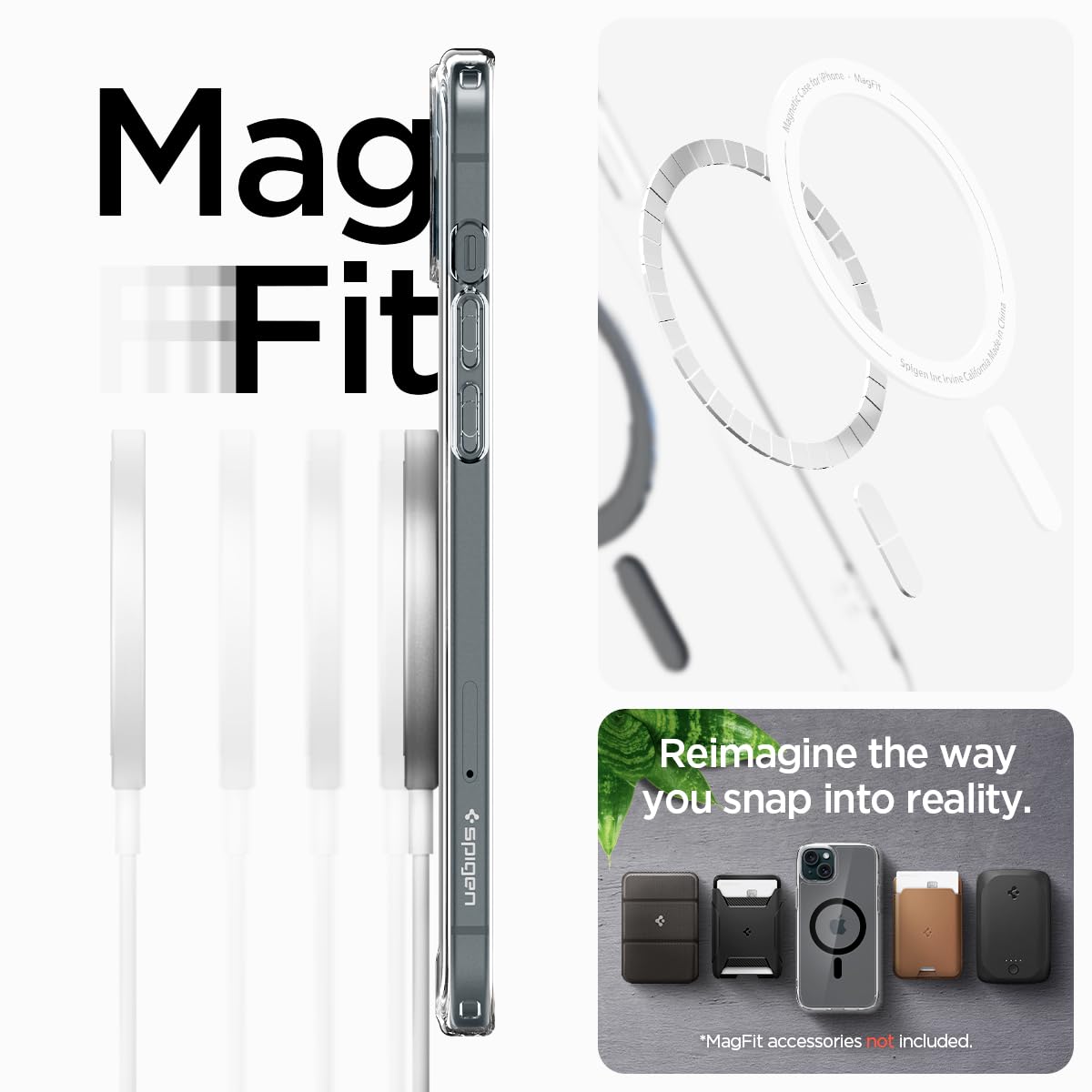 Spigen Ultra Hybrid (MagFit) case for iPhone 15 Plus in Carbon Fiber – detail image 6