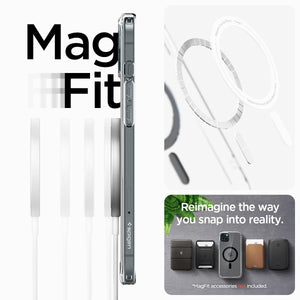 Spigen Ultra Hybrid (MagFit) case for iPhone 15 Plus in Carbon Fiber – detail image 6