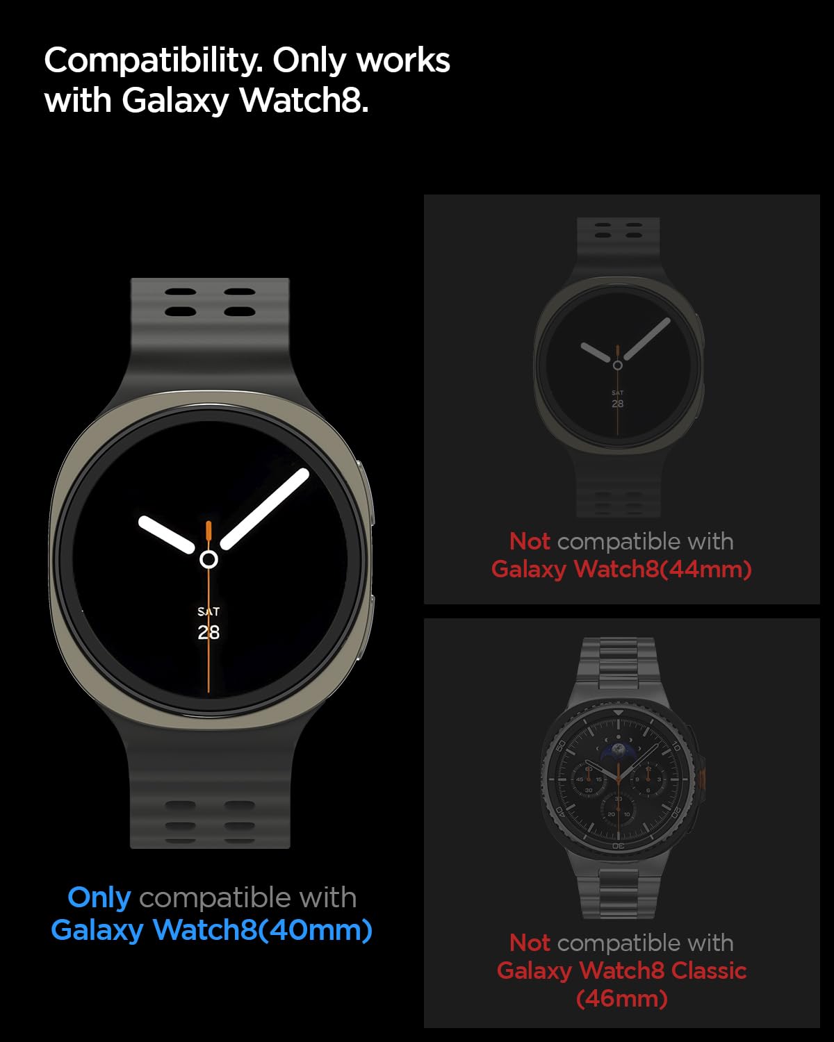Spigen Galaxy Watch 9 / 8 40mm Screen Protector - Glas.tR EZ Fit (2 Pack) - Clear - image 2