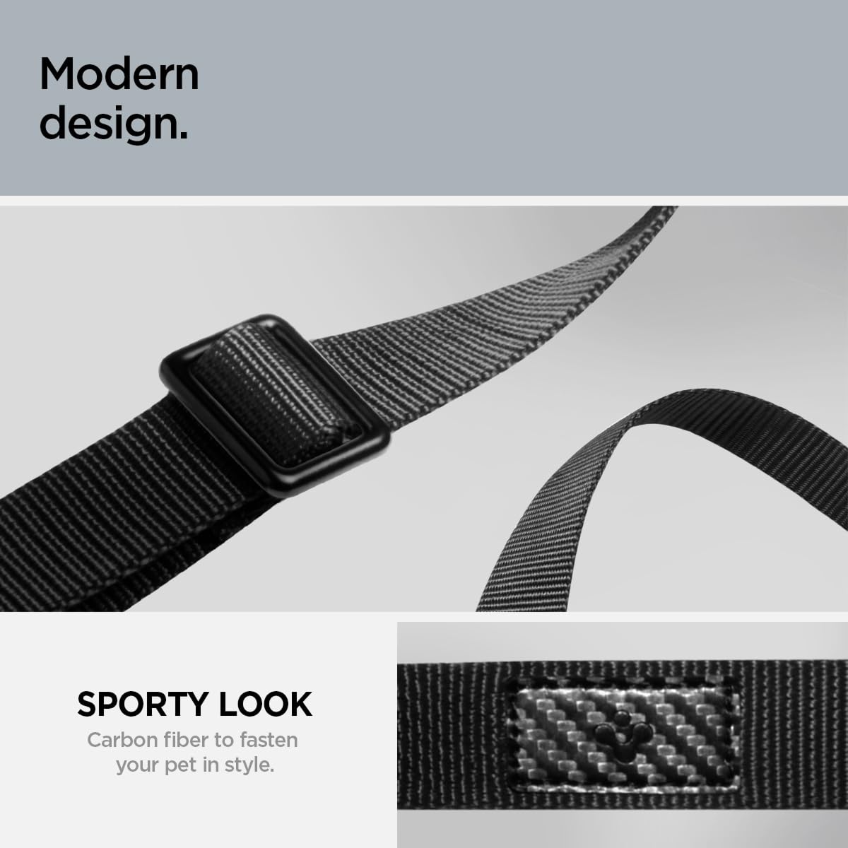 Spigen Dog Car Seat Belt Tether with Dual Attachment - Black - image 3