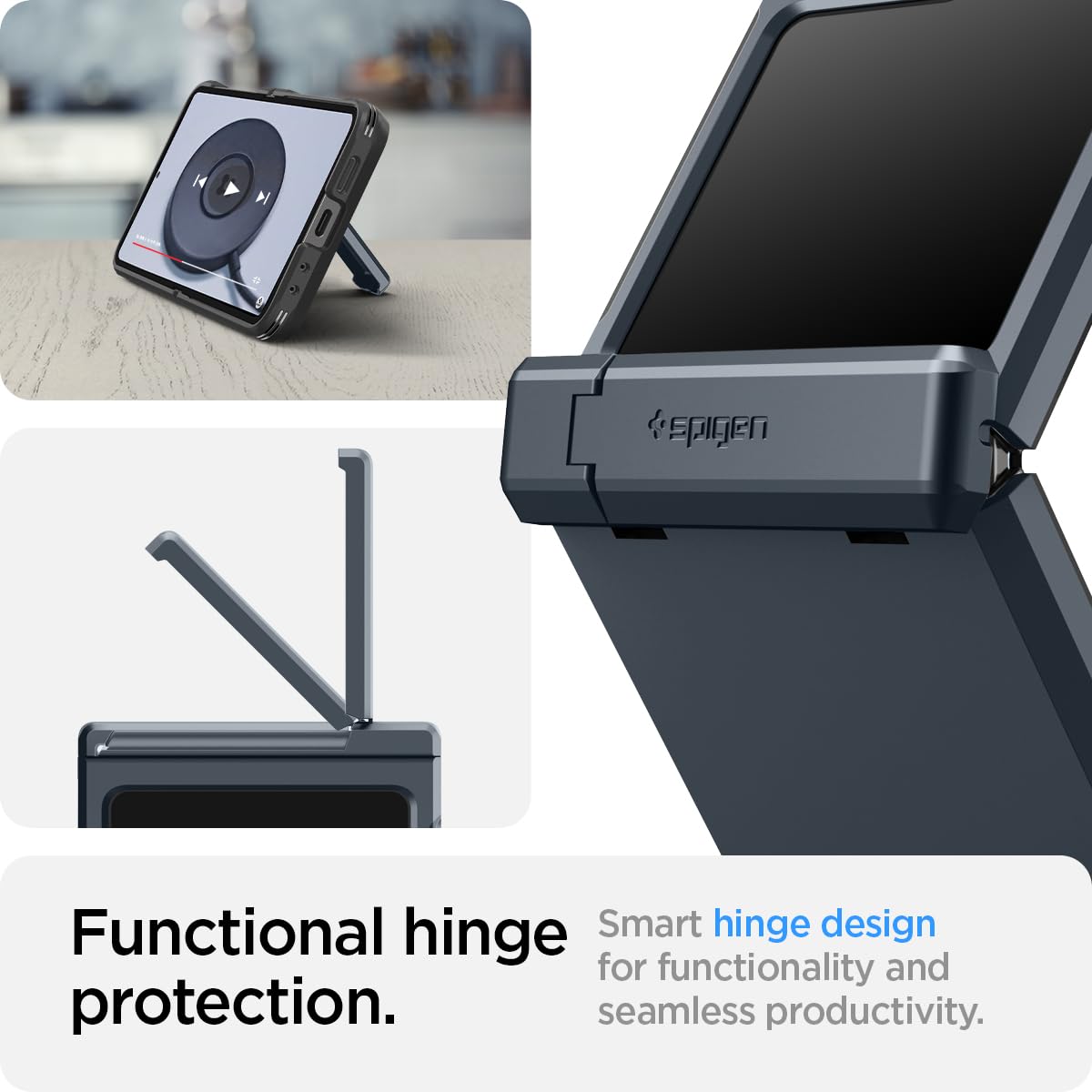 Spigen Galaxy Z Flip 7 FE / Z Flip 6 Case - Tough Armor Pro - Metal Slate image 5