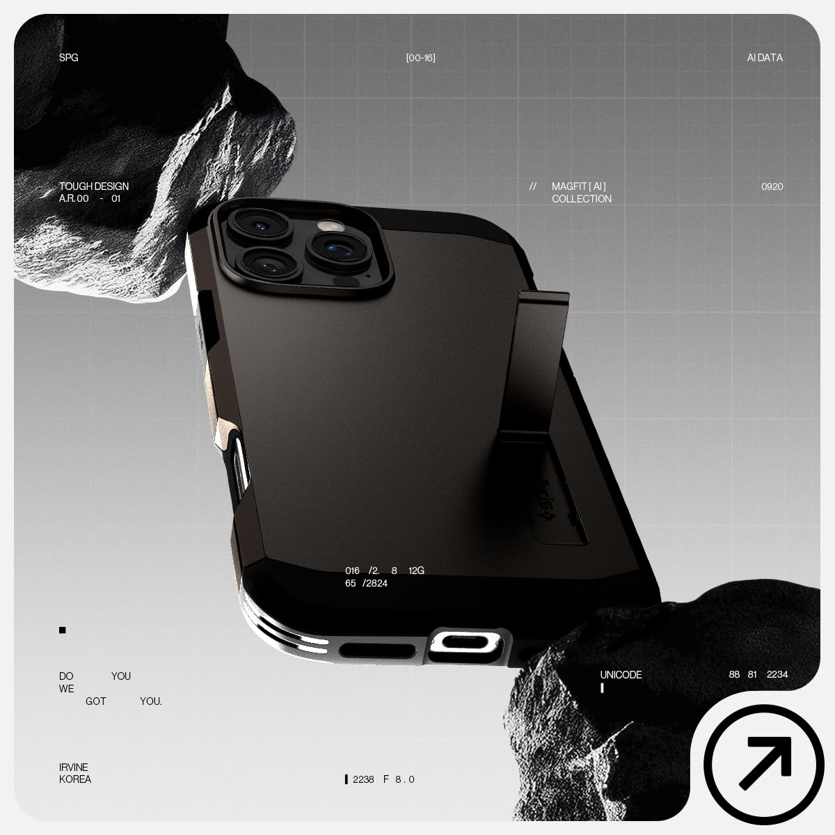 Spigen iPhone 16 Pro Case Tough Armor MagFit - Gunmetal - image 3
