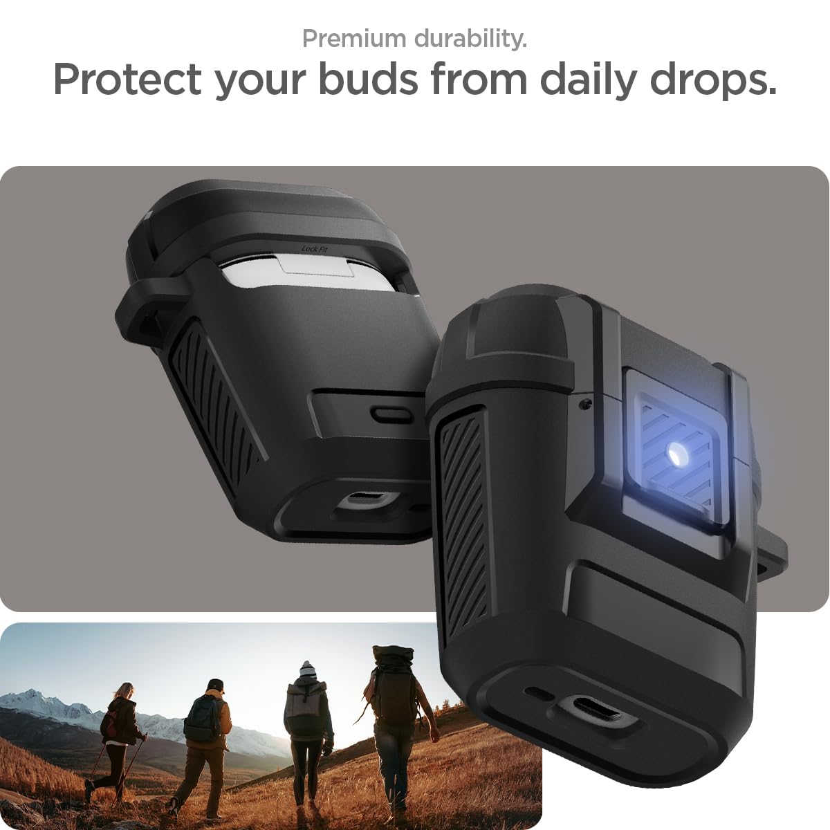 Spigen Lock Fit Google Pixel Buds Pro 2 / Pro Case - Matte Black - image 5