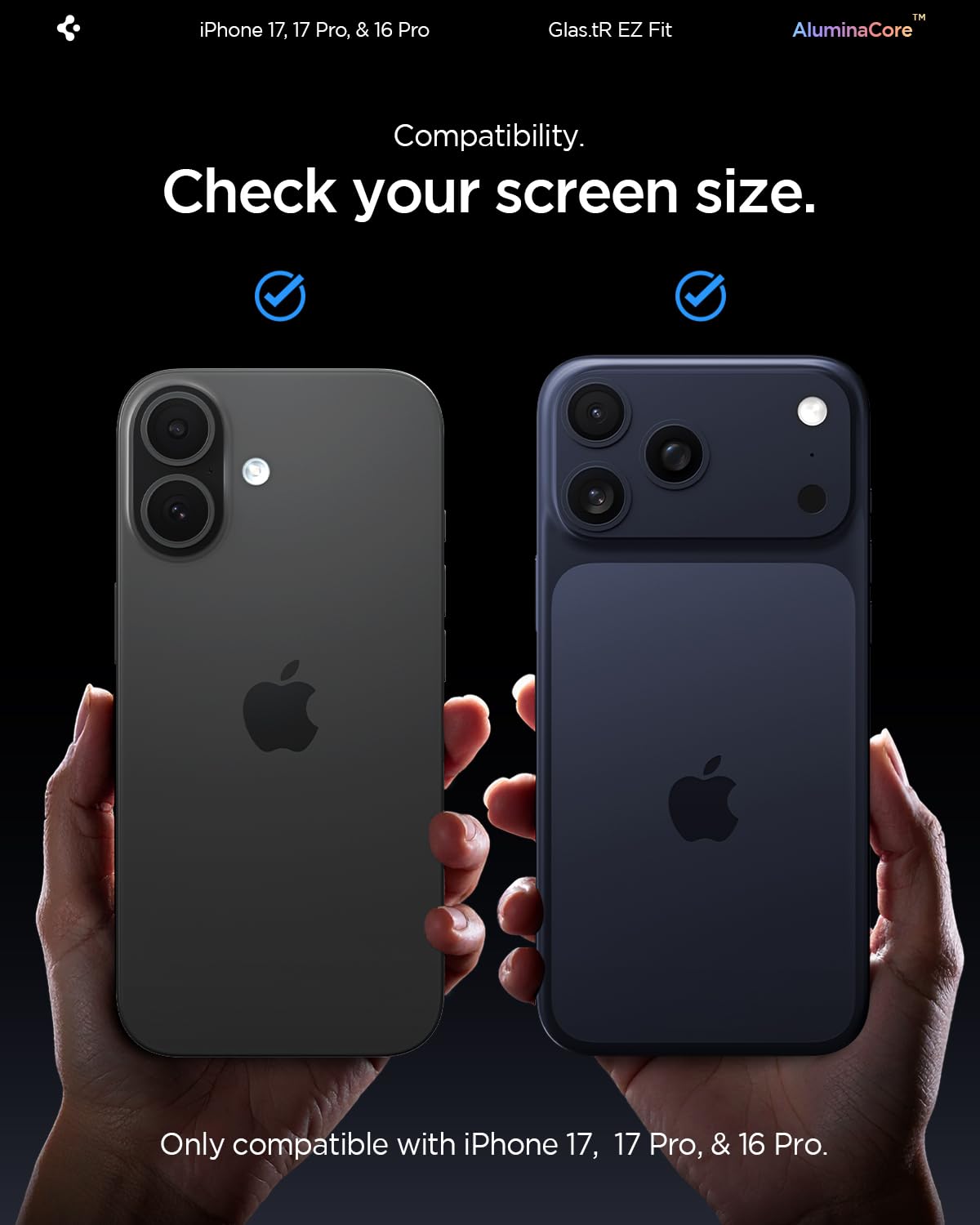 Spigen iPhone 16 Pro Screen Protector – GLAS.tR EZ Fit | Privacy – detail image 2
