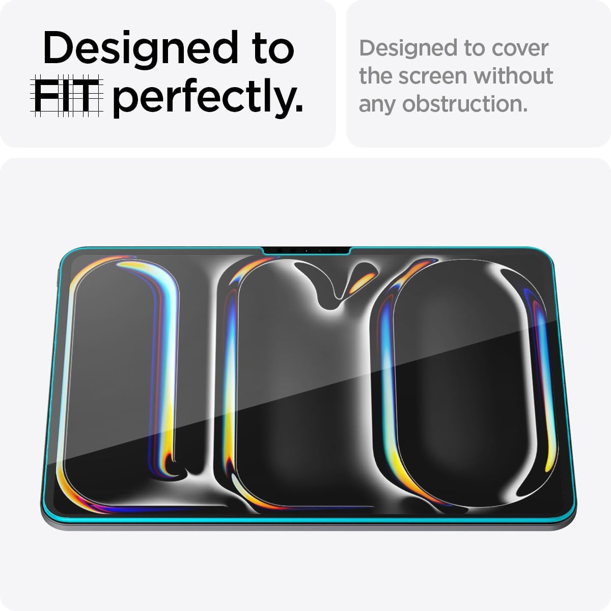 Spigen iPad Pro 11" (M5/M4) Screen Protector – Glas.tR EZ Fit Series (2 Pack)
