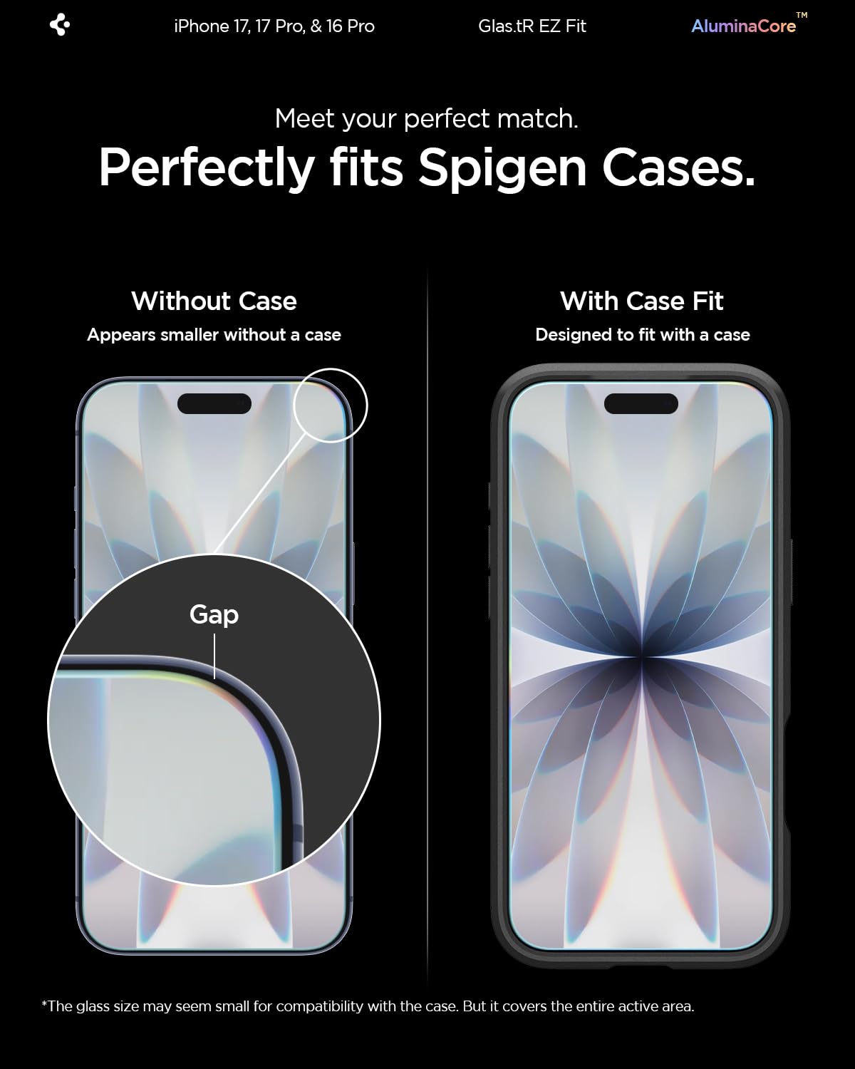 Spigen iPhone 16 Pro Screen Protector – GLAS.tR EZ Fit | Privacy – detail image 7