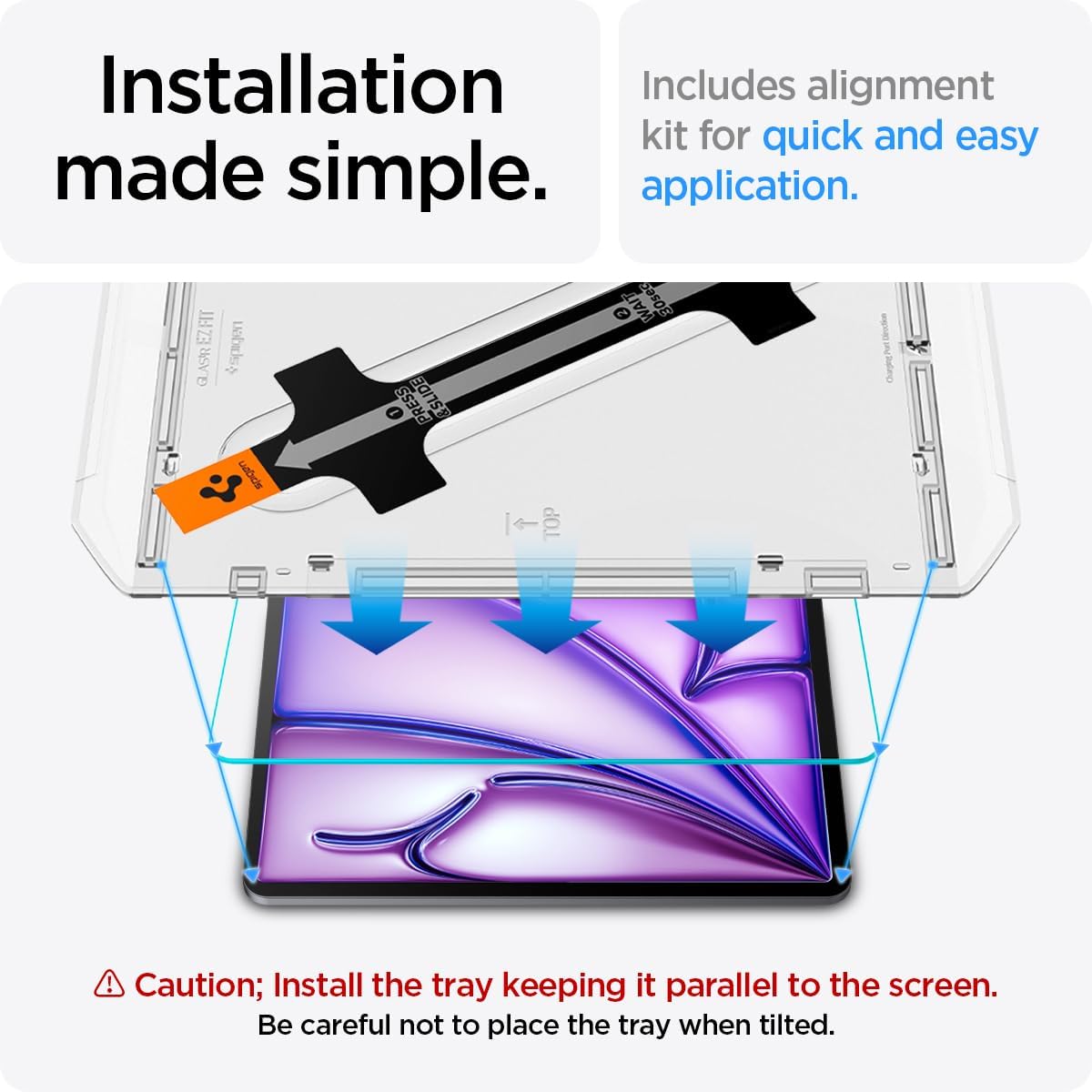 Spigen iPad Air 13-inch Glas.tR EZ Fit screen protector - Transparency - image 3