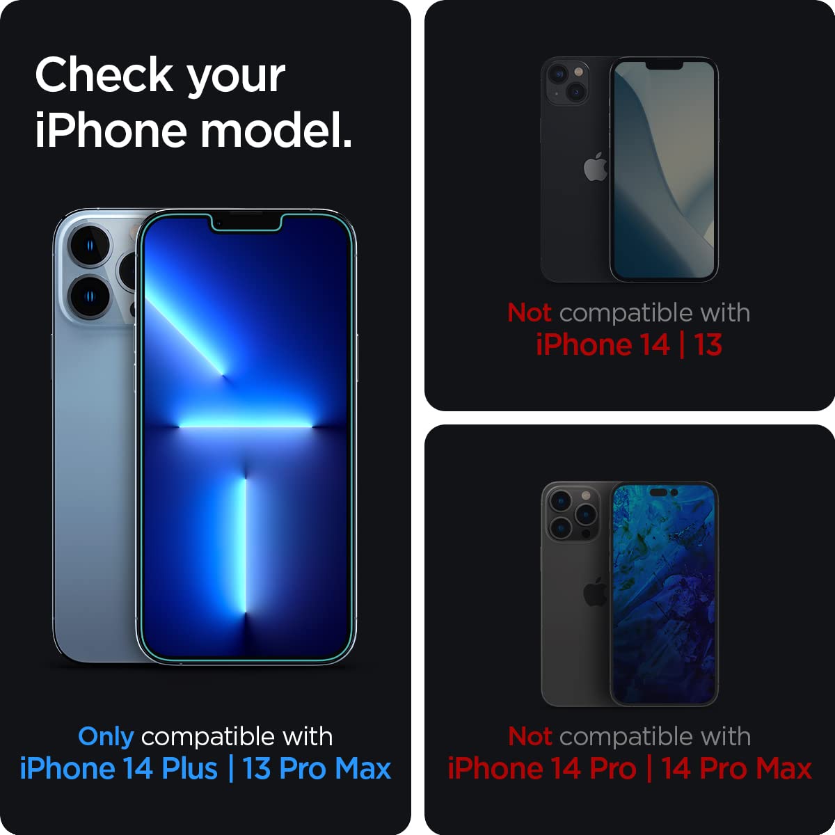 Spigen iPhone 14 Plus and 13 Pro Max Screen Protector GLAS.tR EZ Fit Privacy (2 Pack) - Privacy - image 2