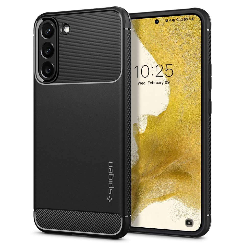 Spigen Rugged Armor Galaxy S22 Phone Case - Matte Black - image 1