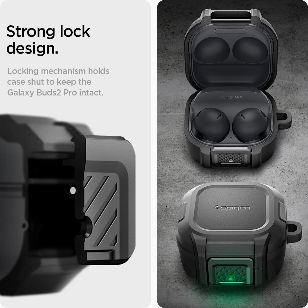 Spigen Galaxy Buds FE Case - Lock Fit - Matte Black - image 4