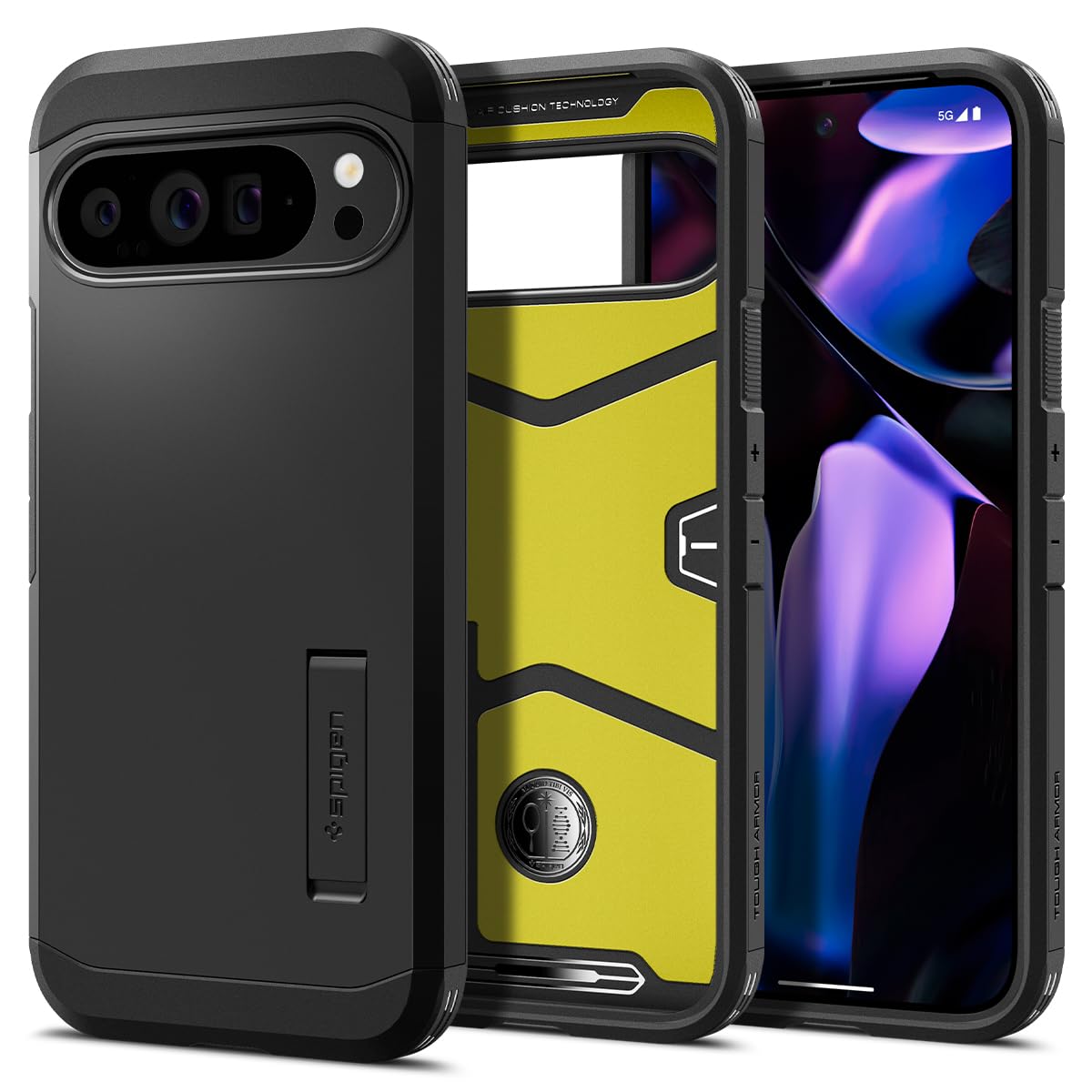 Spigen Tough Armor Google Pixel 9 Pro XL Kickstand Phone Case - Black - image 1