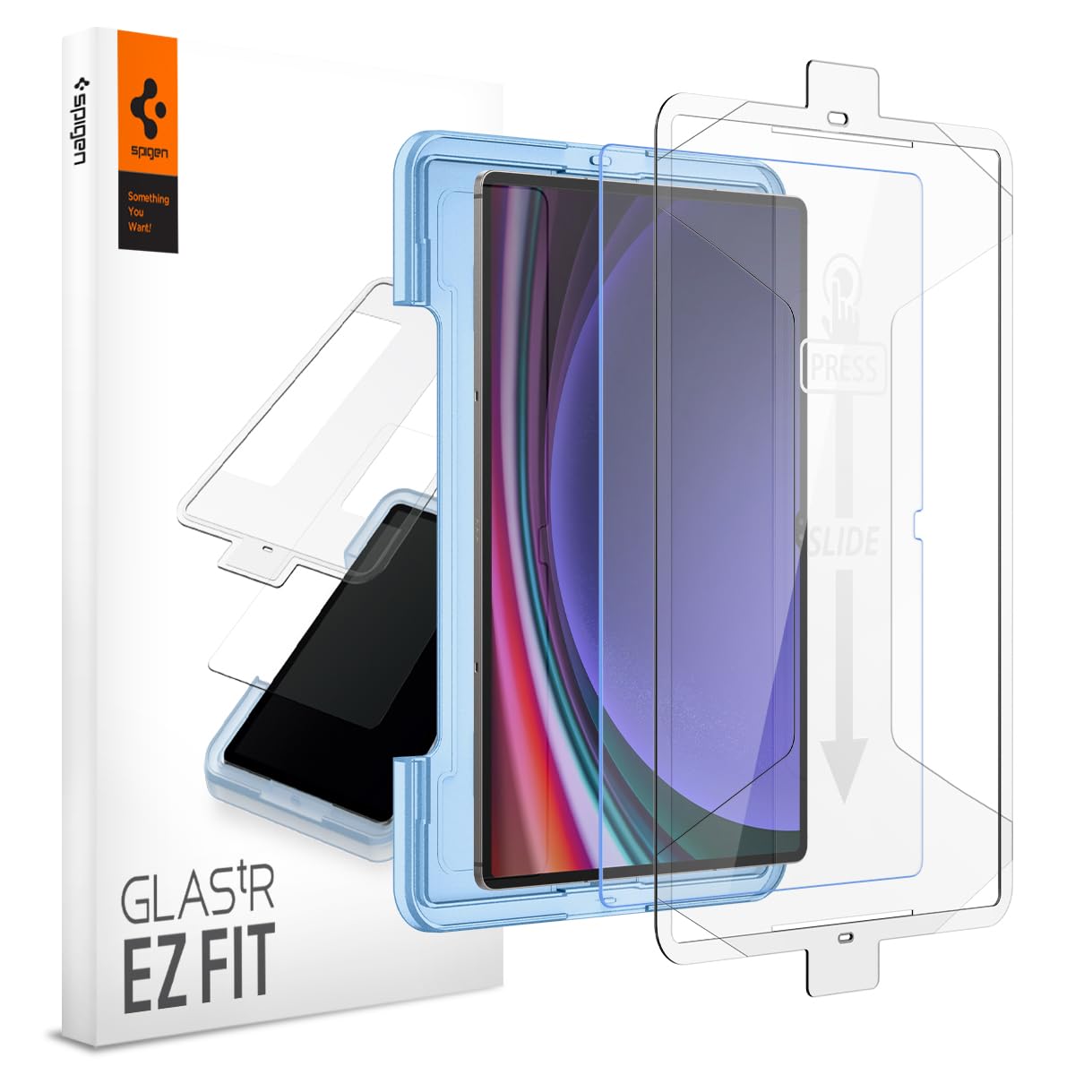 Spigen Galaxy Tab S10 Ultra / S9 Ultra Screen Protector - Glas.tR EZ Fit Tempered Glass - Clear - image 1