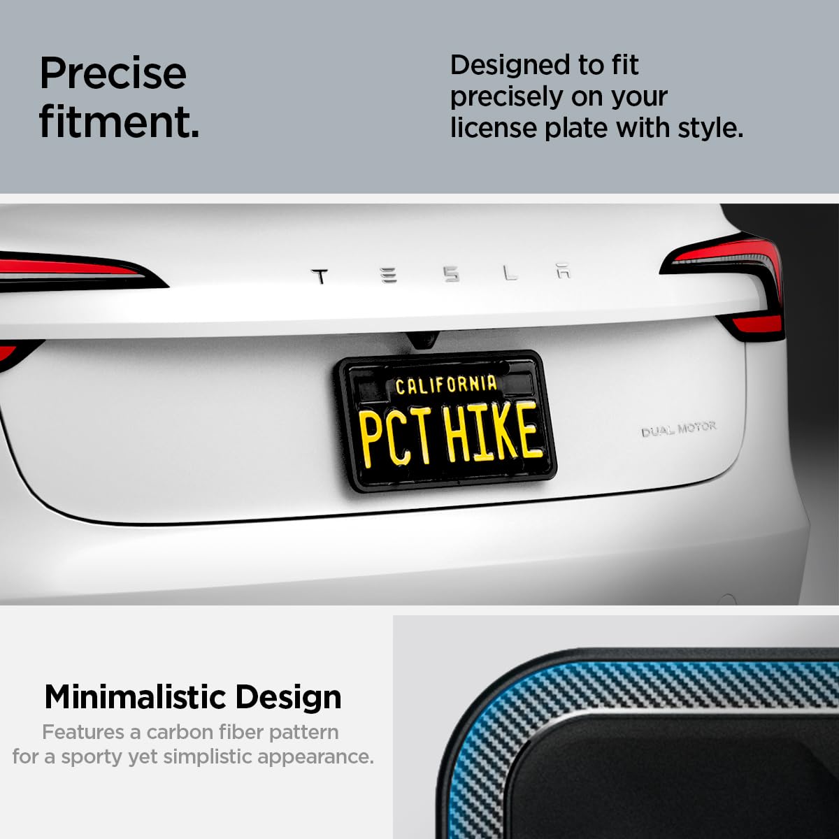 Spigen Universal US License Plate Frame with Installation Kit - Black - image 3