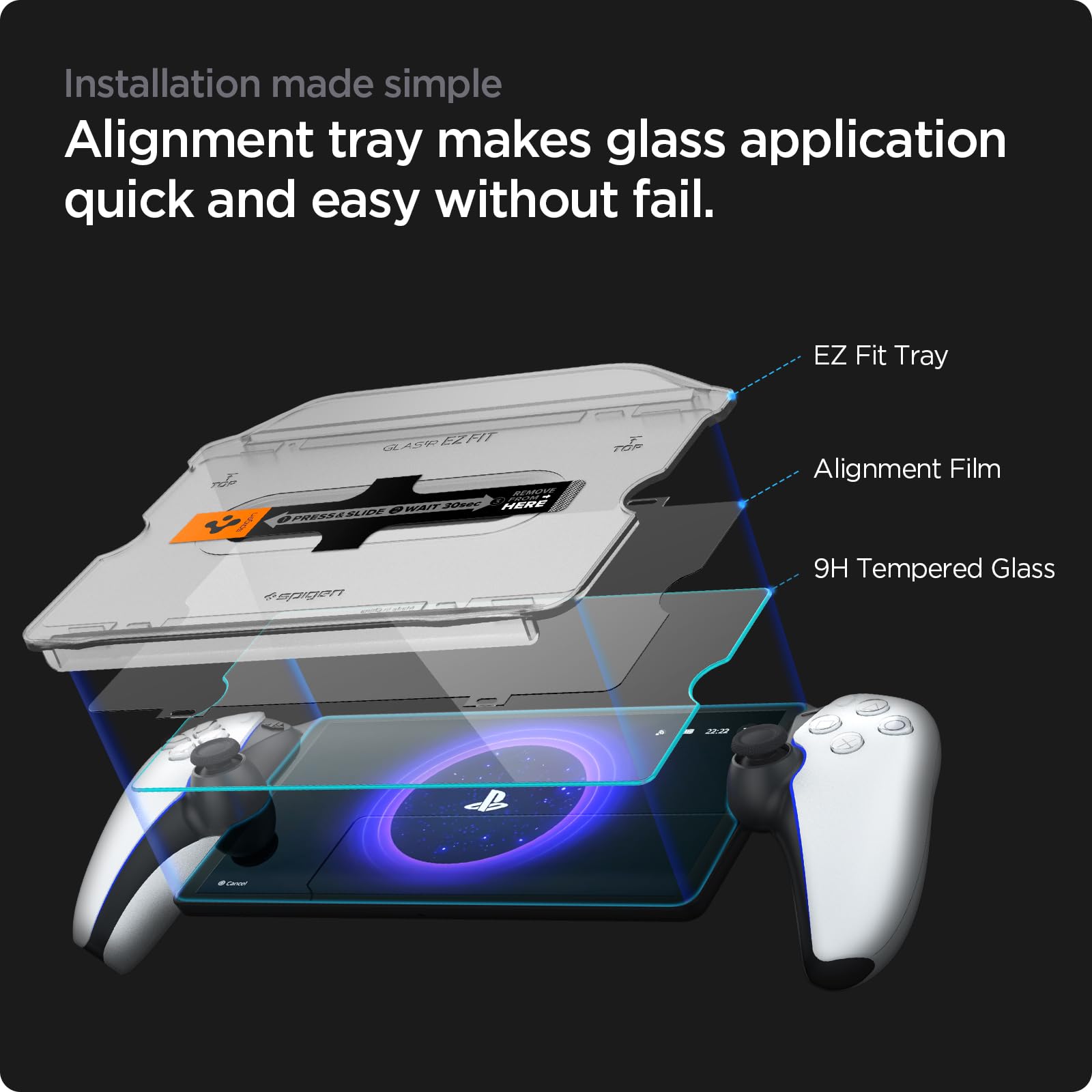 Spigen PlayStation Portal Glas.tR EZ Fit screen protector - Transparency - image 2