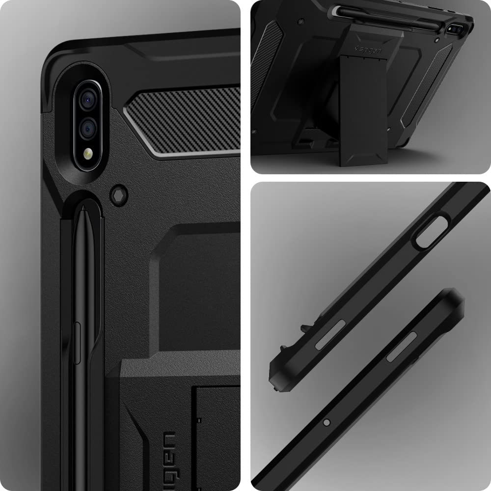 Spigen Galaxy Tab S8 Plus / S7 Plus Case - Tough Armor Pro - Black - image 3