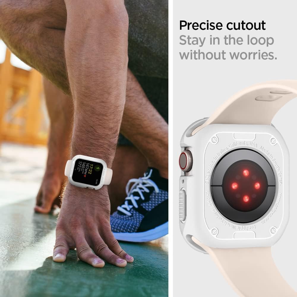 Spigen Apple Watch 45mm/44mm Rugged Armor case - White - image 5