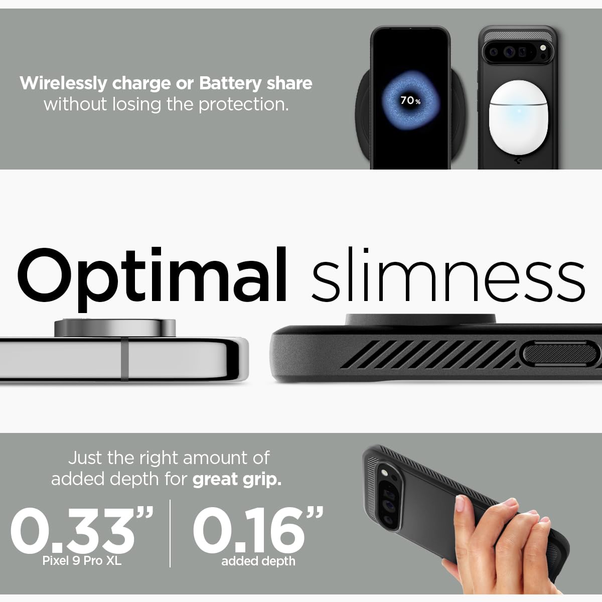 Spigen Rugged Armor Google Pixel 9 Pro XL Phone Case - Matte Black - image 6
