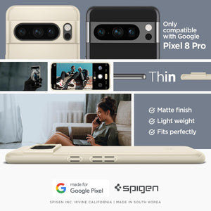 Spigen Thin Fit Google Pixel 8 Pro Phone Case - Mute Beige - image 2