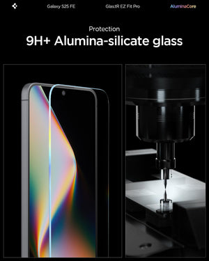 Spigen Galaxy S25 FE Screen Protector - Glas.tR EZ Fit Pro Tempered Glass (2 Pack) - Clear - image 3