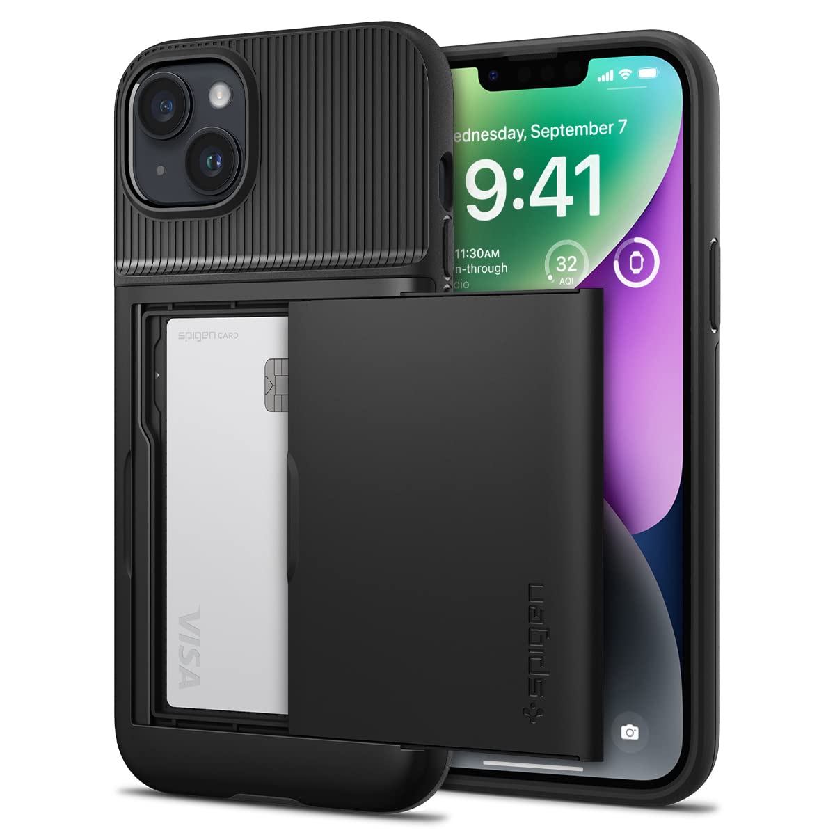 Spigen iPhone 14 Case Slim Armor CS - Black - image 1