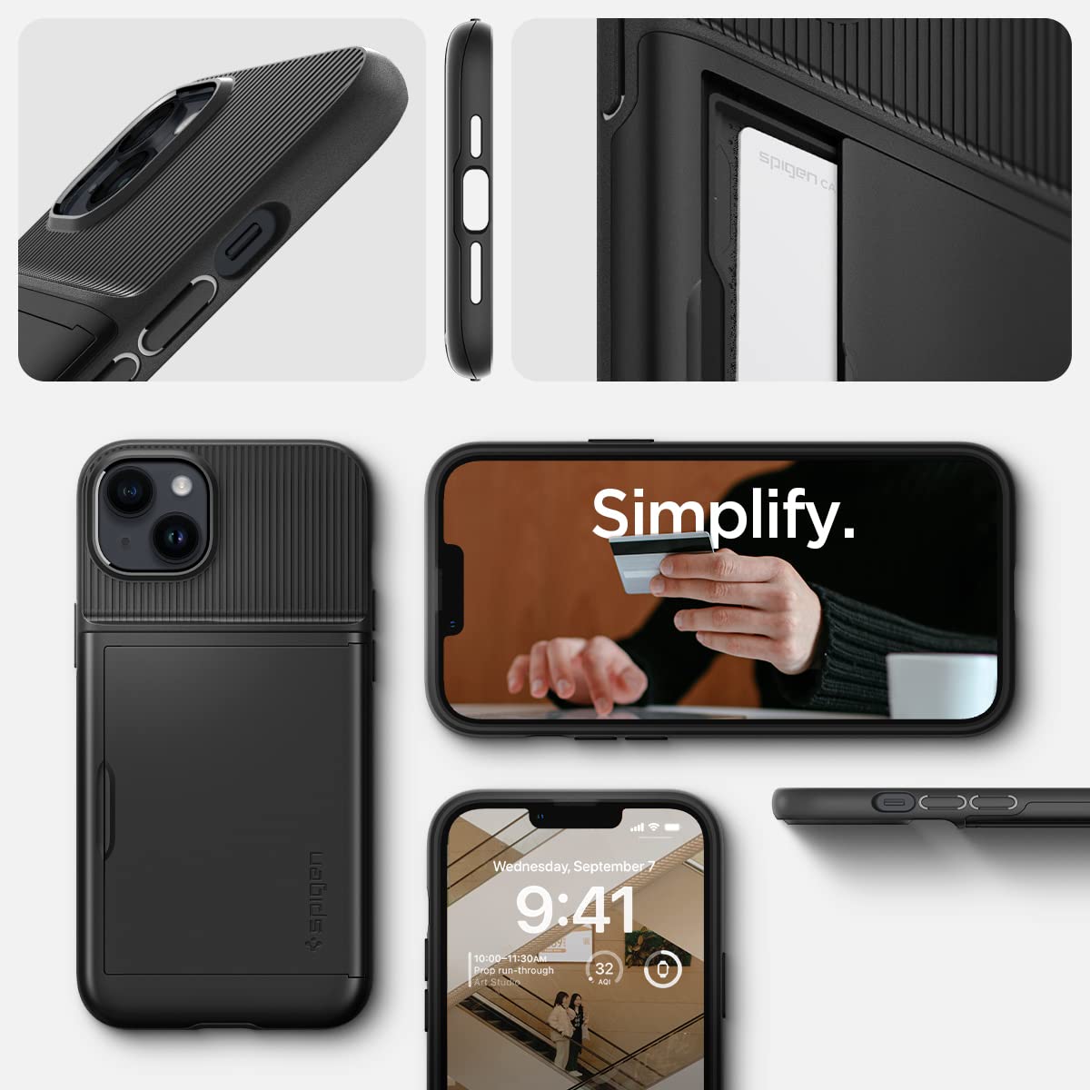 Spigen iPhone 14 Case Slim Armor CS - Black - image 7