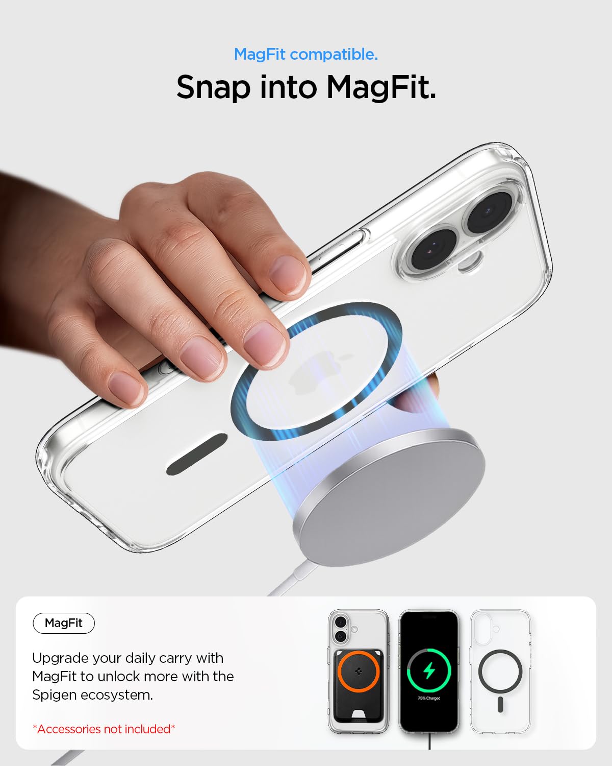 Spigen iPhone 17 Case - Ultra Hybrid (MagFit) - Clear Graphite