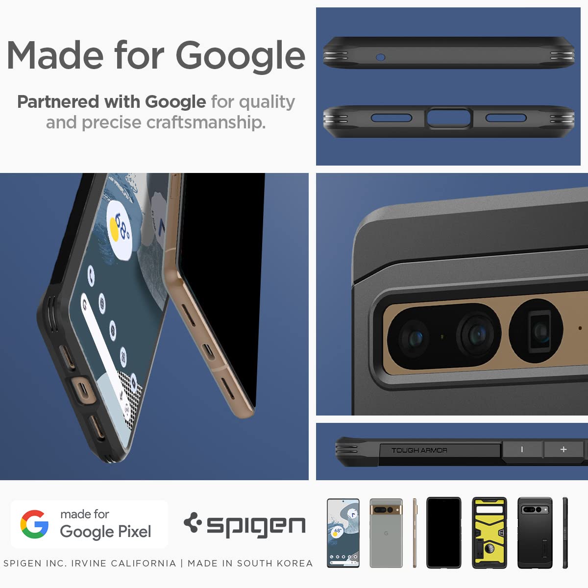 Spigen Tough Armor Google Pixel 7 Pro Phone Case - Black - image 7