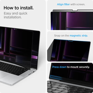 Spigen MacBook Pro 16-inch SafeView privacy screen - Transparency - image 4