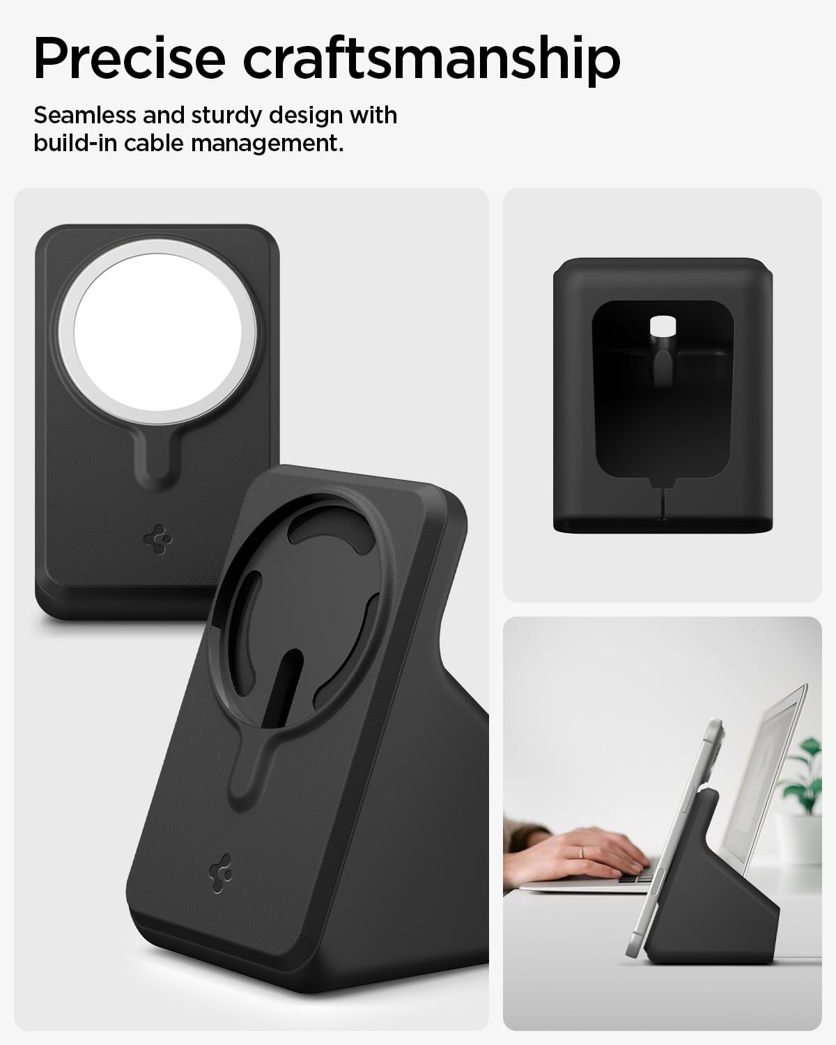Spigen MagFit S Phone Stand for 2024 MagSafe Charger - Black - image 4