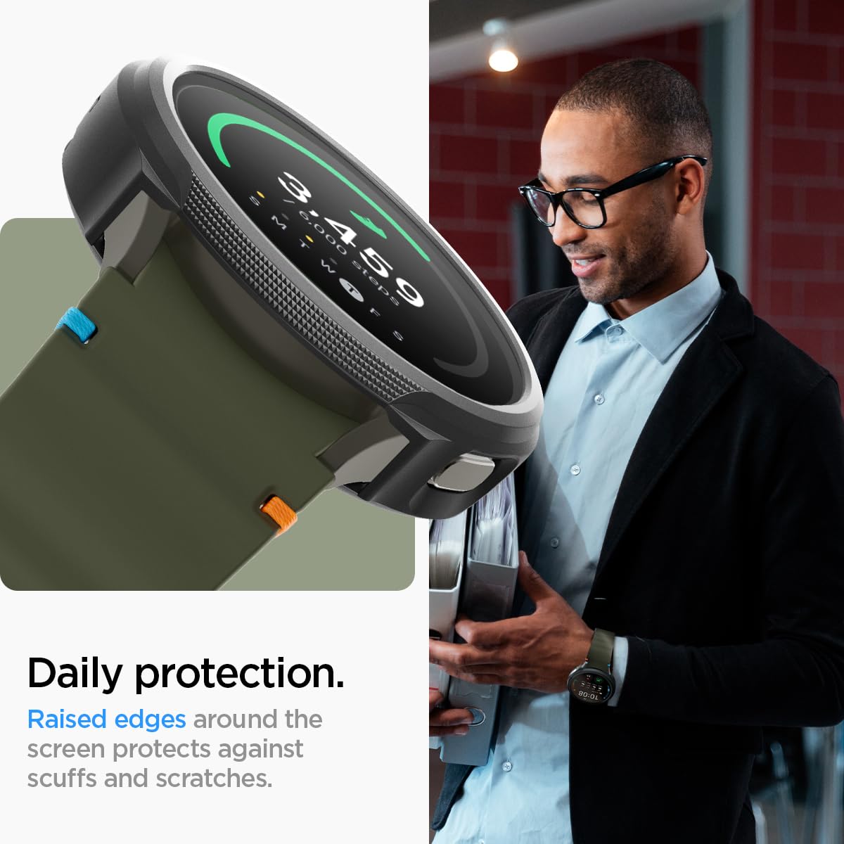 Spigen Galaxy Watch 7 40mm Case - Liquid Air - Matte Black - Matte Black - image 4