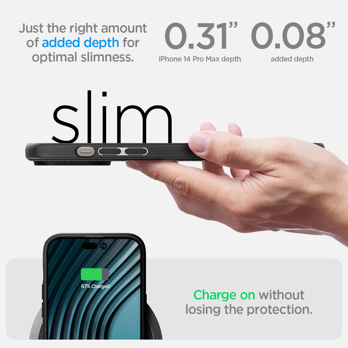 Spigen iPhone 14 Pro Max Case Mag Armor MagFit - Matte Black - image 7