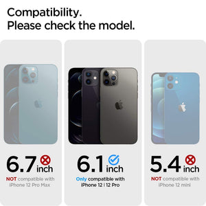 Spigen iPhone 12 / iPhone 12 Pro Screen Protector – GLAS.tR EZ Fit - Amazon US image 2