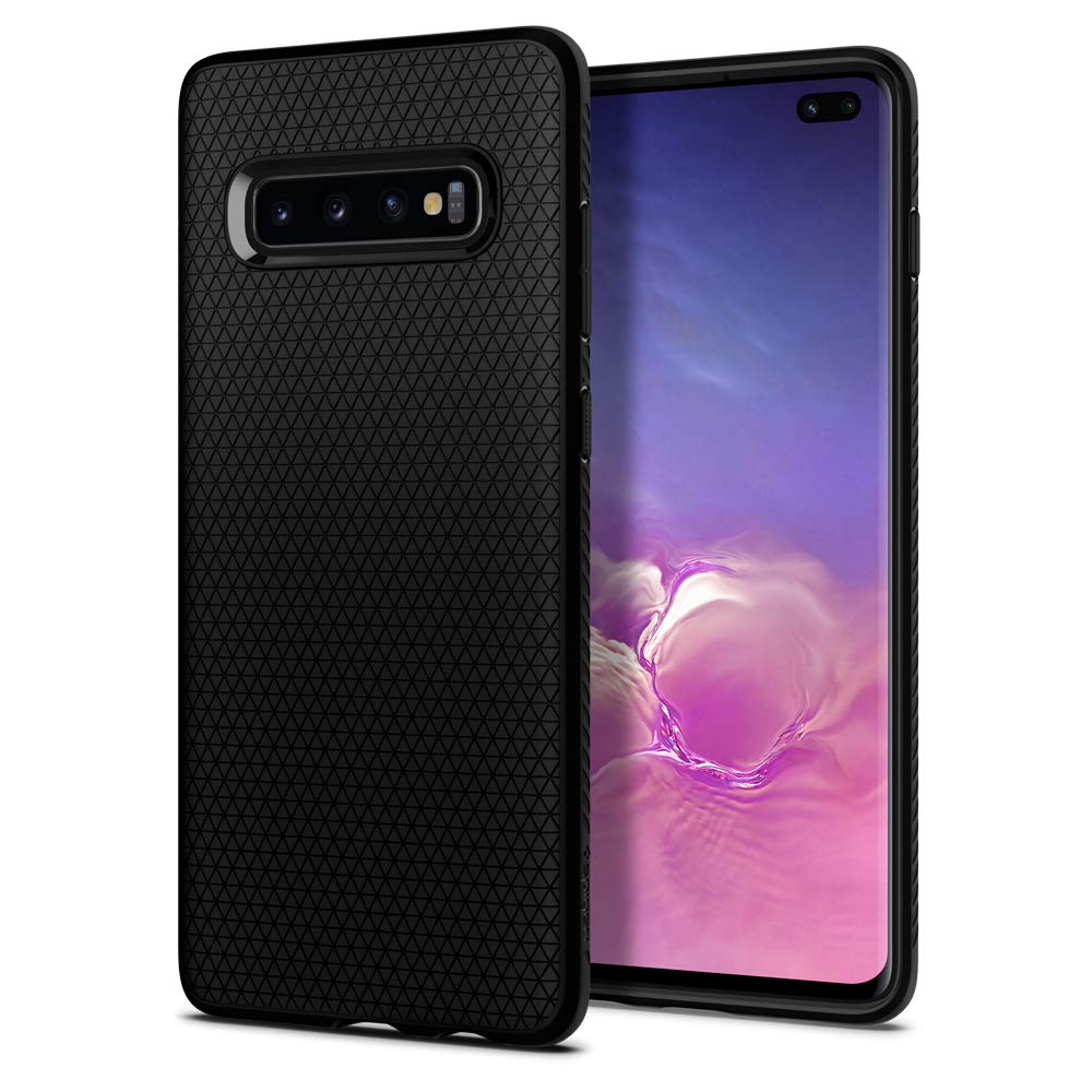 Spigen Galaxy S10 Plus Case - Liquid Air - Matte Black - image 1