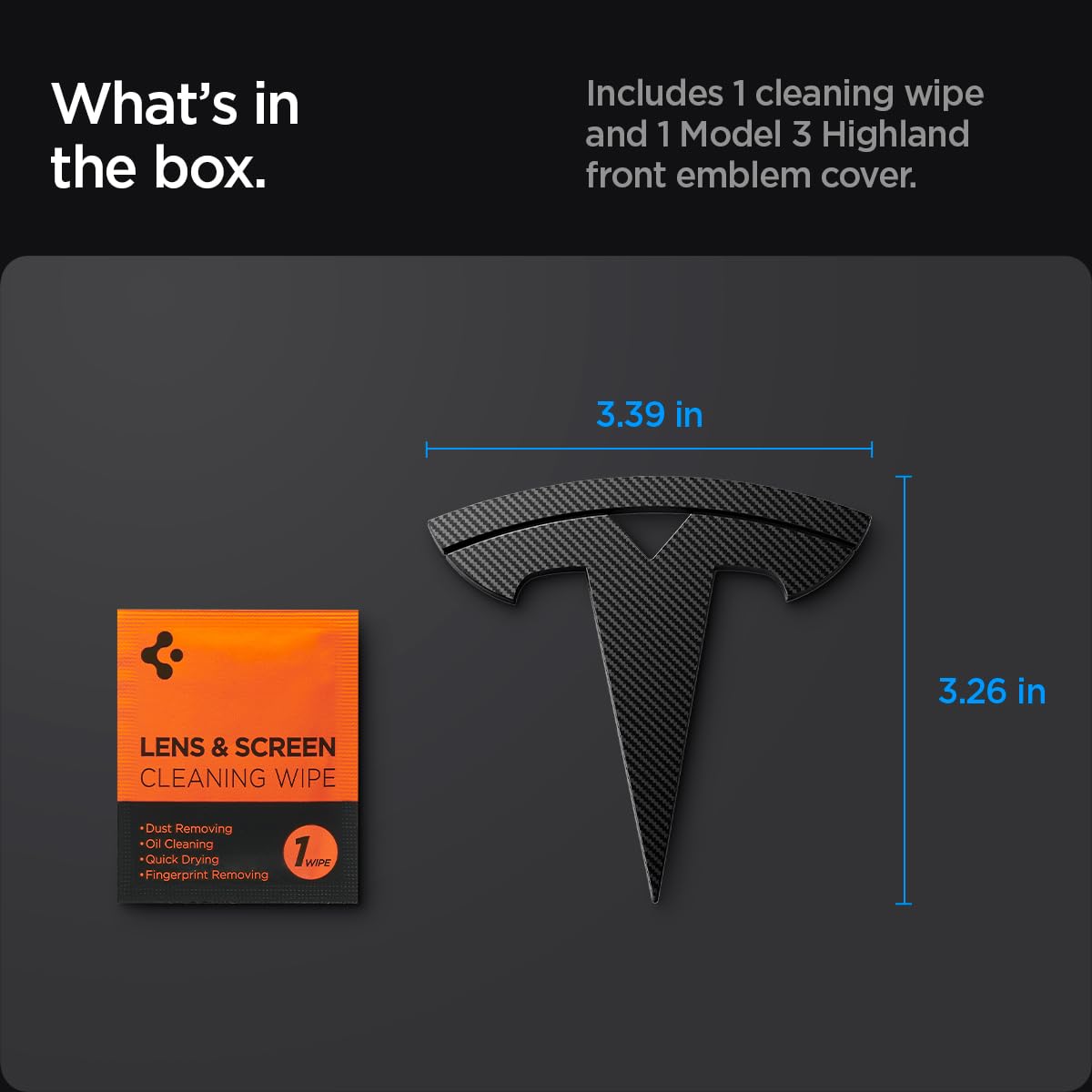 Spigen Tesla Model 3 Highland Front Emblem Cover - Carbon - image 13