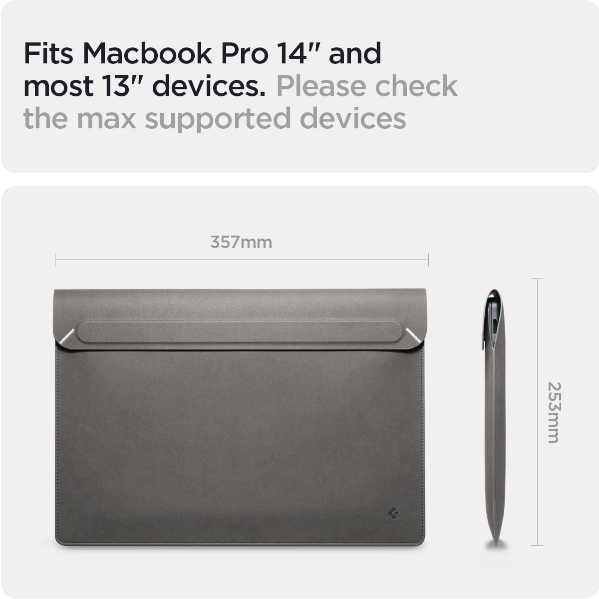 Spigen Valentinus 14-Inch Laptop Sleeve - City Gray - image 5