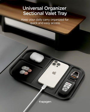 Spigen Sectional Valet Tray with Phone Stand - Black - image 2