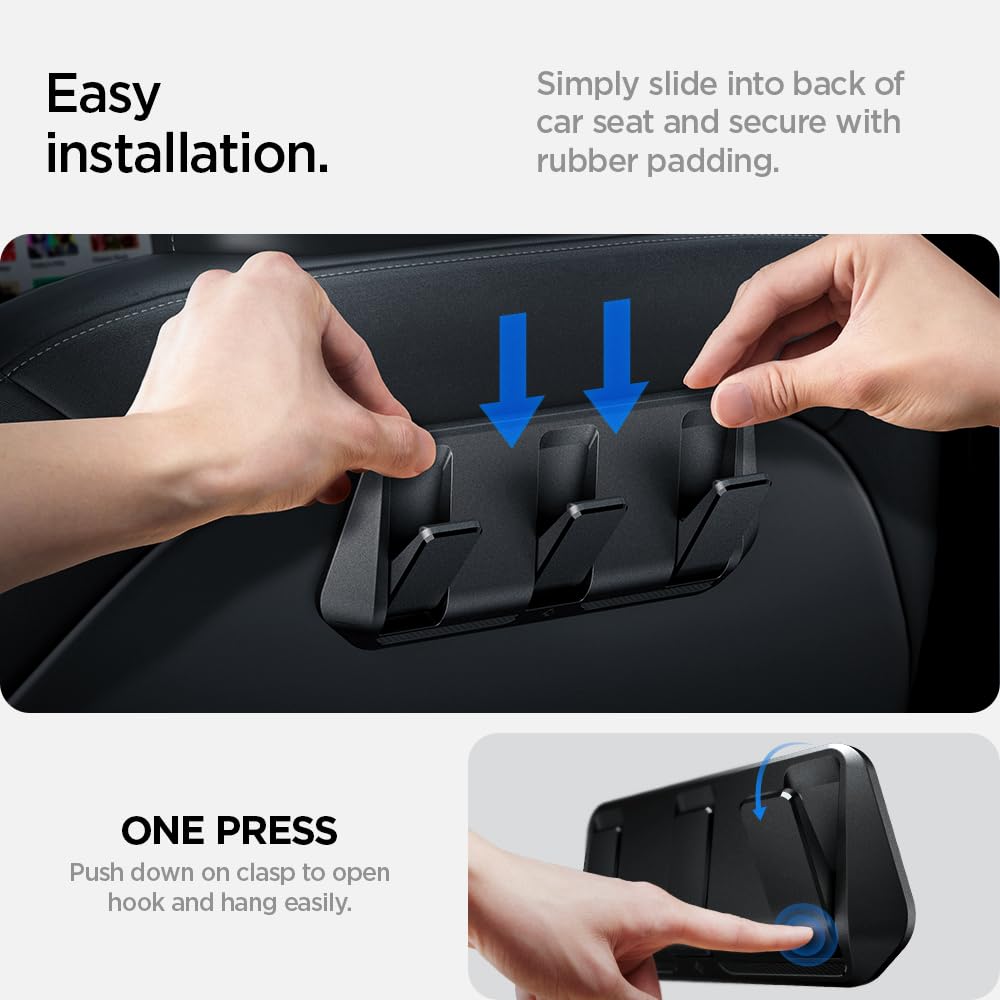 Spigen Tesla Model 3 & Model Y Legacy Seat Hooks 2-Pack - Black - image 6